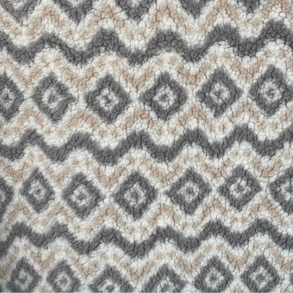 Coffee Shop NY Fuzzy Sherpa Quarter Zip Pullover Women's Size L - Picture 5 of 7